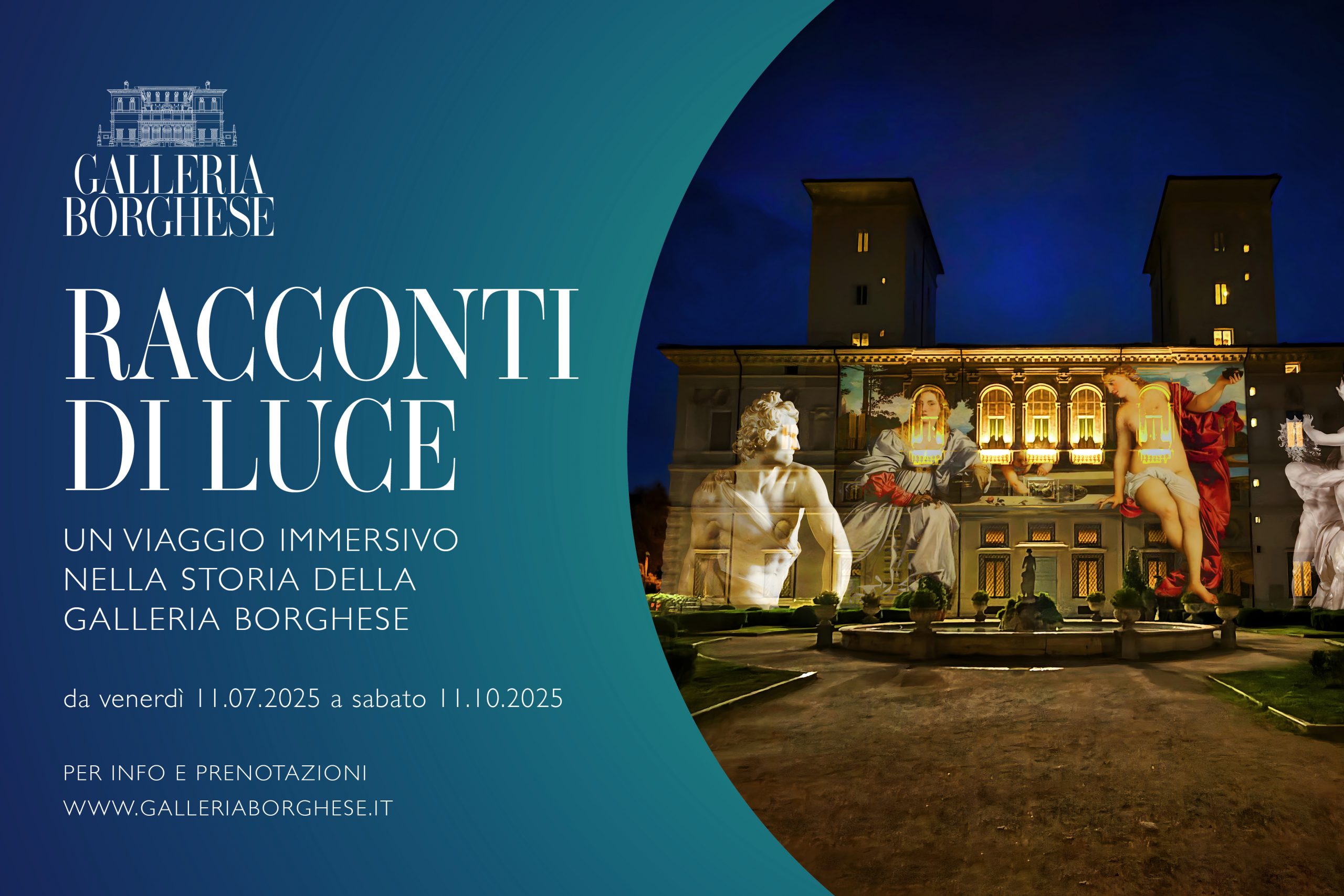RACCONTI DI LUCE. UN VIAGGIO IMMERSIVO NELLA STORIA DELLA GALLERIA BORGHESE