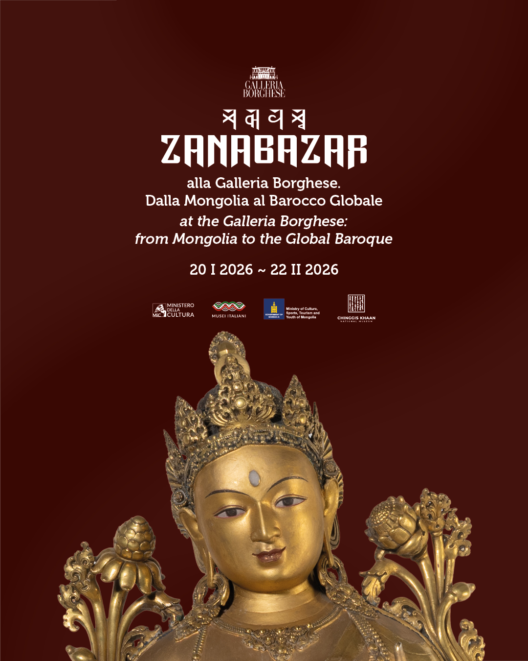 ZANABAZAR ALLA GALLERIA BORGHESE. DALLA MONGOLIA AL BAROCCO GLOBALE